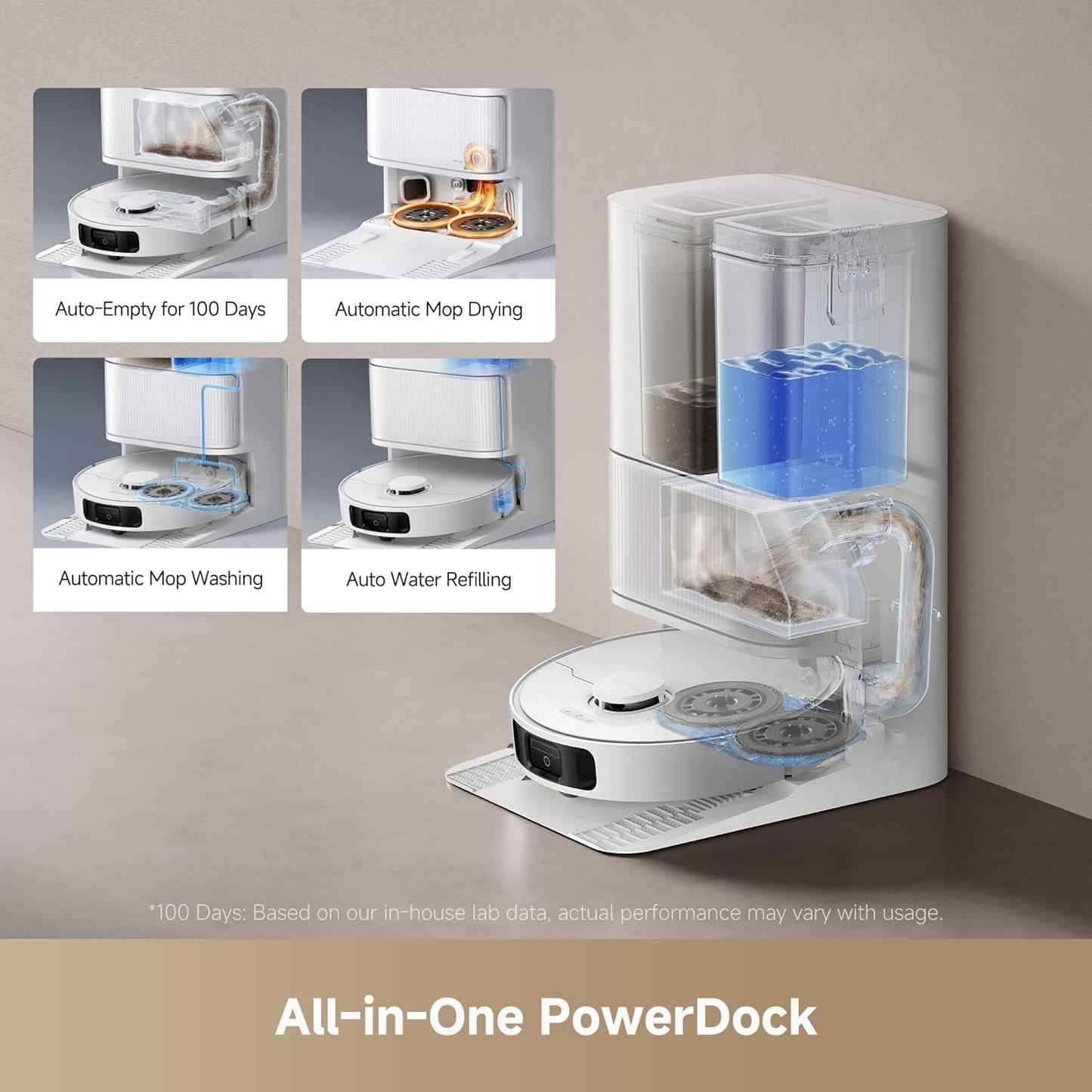 DREAME L40s Ultra CE Robot Vacuum and Mop Combo with Self-Emptying Dock, 13,000Pa Suction, Mop Self-Cleaning and Auto-Raising, Ultrasonic Carpet Sensing, Ideal for Pet Hair, Carpet and Hard Floors