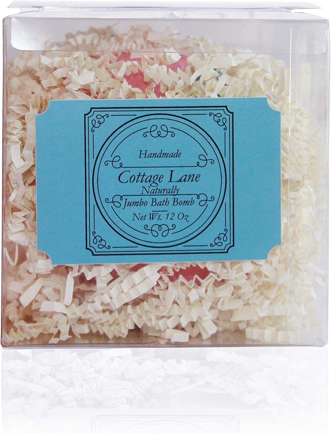 Night of Romance Giant XXLG 12 Ounce Fizzy Bath Bomb Featuring Real Dried Flower Petals by Villamonte Lane