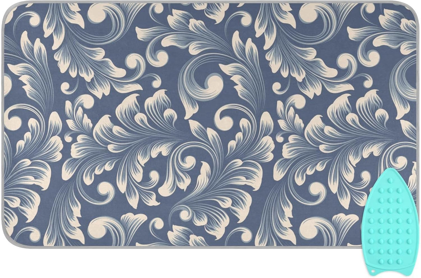 Ironing Mat for Table top Portable Ironing Pad Blanket for Washer Dryer Countertop Travel Damask