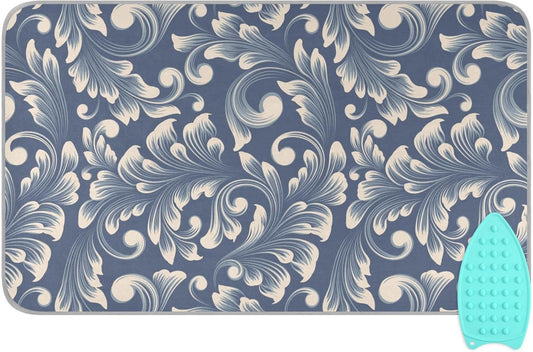 Ironing Mat for Table top Portable Ironing Pad Blanket for Washer Dryer Countertop Travel Damask