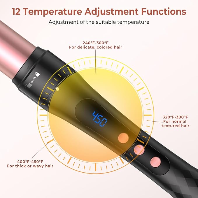 6 in 1 Curling Iron,Curling Wand Set and Thermal Brush Hair Tool