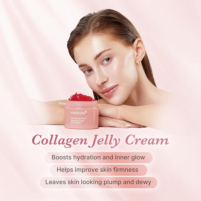 medicube Glow Essential Care Duo: Zero Exosome Shot 7,500 PPM Spicule Facial Serum and Collagen Jelly Cream 110ml
