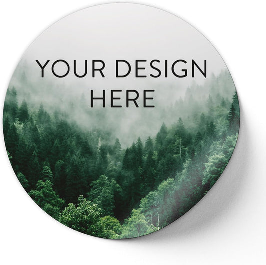 100 Custom Vinyl Stickers - Upload Your own Image, Text, Design, Logo - Personalized Logo Labels for Handmade, Packaging, Bottle, Jars, Candle, Brand Stickers (Foggy Valley, 1.5x1.5)