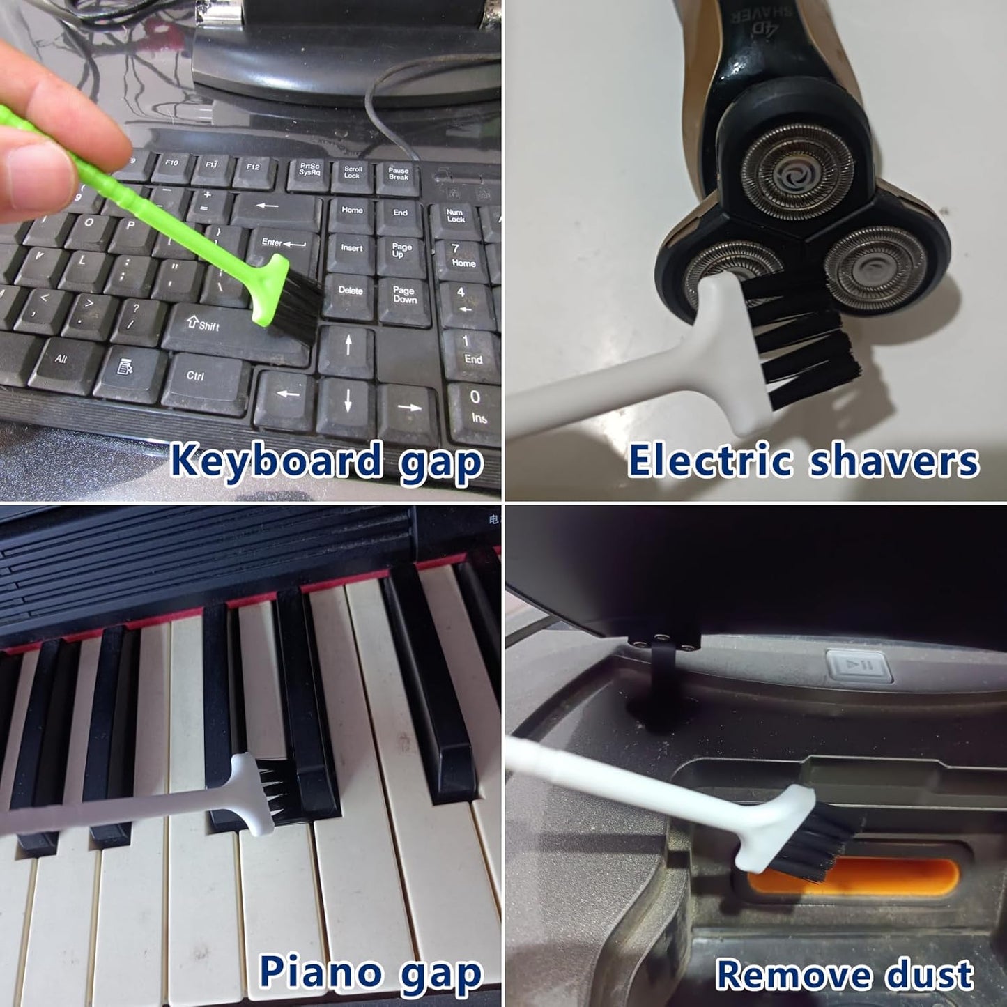 11Pcs Crevice Cleaning Brush,Gap Cleaning Brush with Long Handle,Small Gap Cleaning Brush for Bathroom Kitchen Toilet Water Cup Bottle and Window Groove