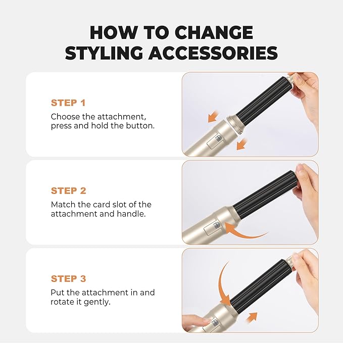 Blow Dryer Brush Set of 6, Air Curling Iron 3 Temperature Negative Ionic Hair Dryer Brush, Hot Air Brush Hair Styling Tools, 800W Volumize Straightener Round Brush Blow Dryer 100-120V