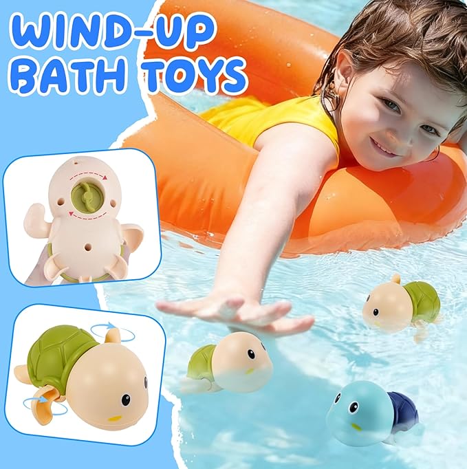 Bath Toys for Kids Ages 1-3, 14PCS Ocean Animal Bathtub Toys, Light Up Sensory Shower Toy Set for Baby 6-12-18 Months Bathtime, Birthday Gifts for Toddler Boys Girls 1 2 3 4 5 6 Years Old