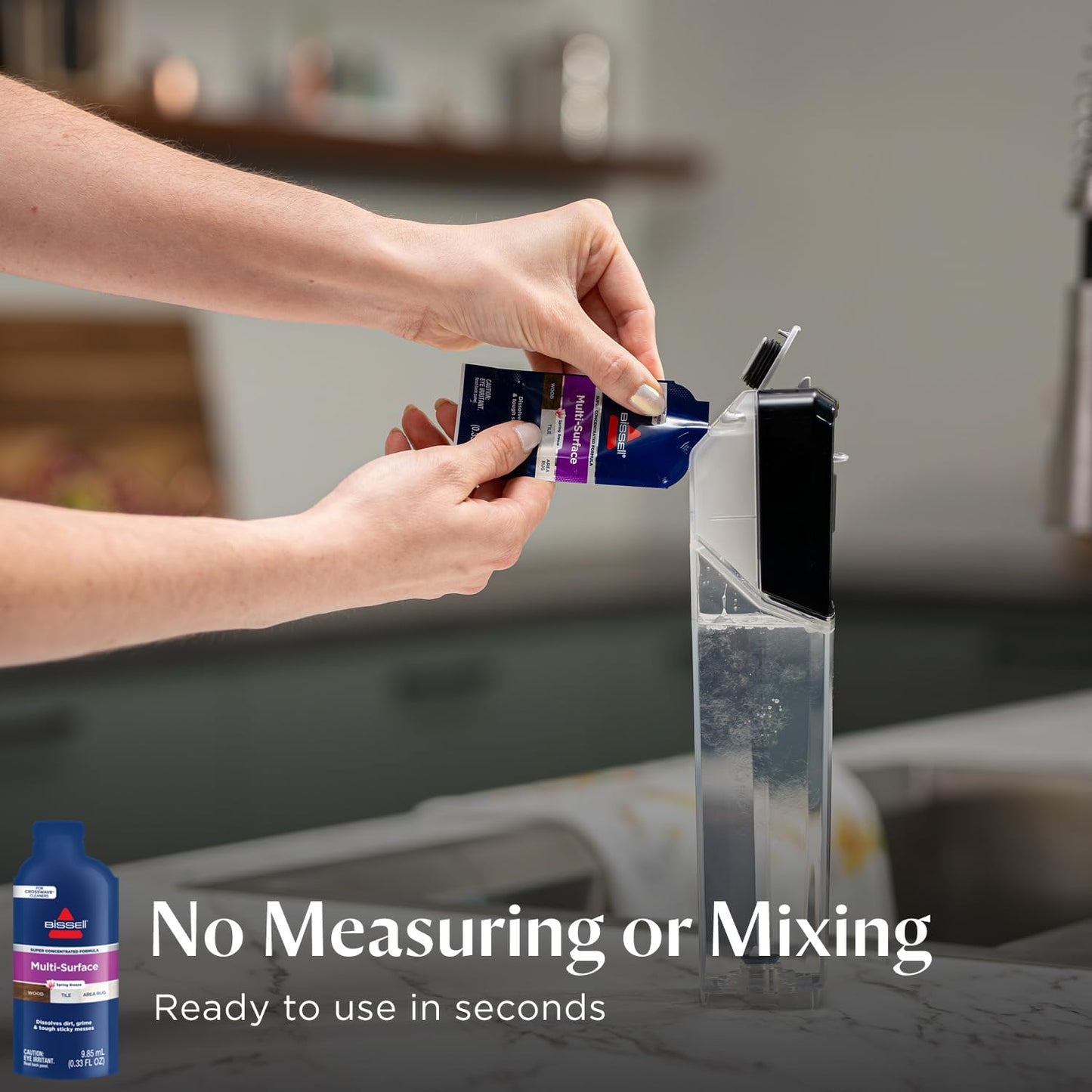 BISSELL NEW Multi-Surface Super Concentrate Cleaning Formula for Hard Surface and Area Rug Cleaners, 14 Super Concentrate Pouches