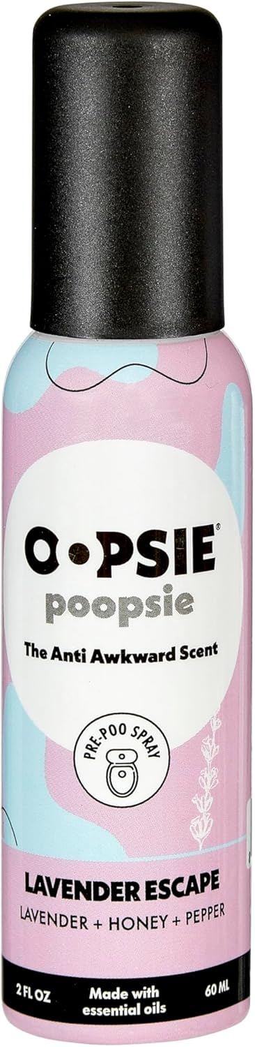 OOPSIE POOPSIE Lavender Escape Before & After You Go Toilet Spray 2oz - Portable Odor Eliminator