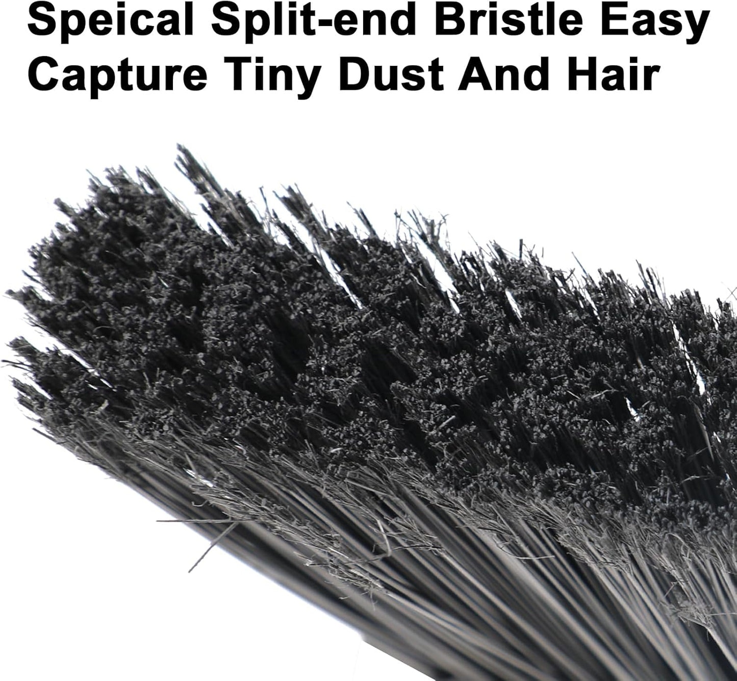 3 Pack Outdoor Indoor Broom, Brooms for Sweeeping Indoor, Heavy-Duty Kitchen Broom with Long Pole, Angle Broom Orange for Garages Restaurant Courtyard Office Slidewalk Lobby Sweep Dust