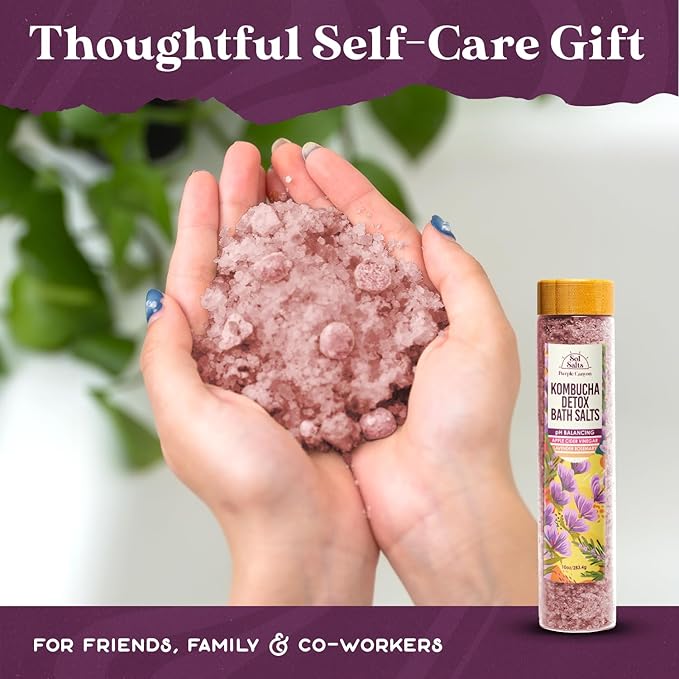 PURPLE CANYON SolSalts Kombucha Detox Bath Salts 10oz - Lavender Rosemary Soak with Apple Cider Vinegar - Detoxifying Spa Experience