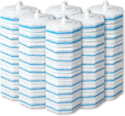 Disposable Toilet Wand Refill Compatible with Clorox Toilet Brush, 60 Count Disposable Heads for Deep Cleaning