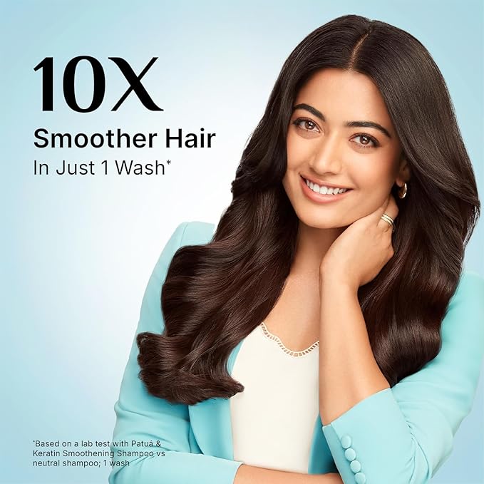 Pilgrim Patuá & Keratin Hair Smoothing Shampoo | Anti-Frizz Formula | Gently Cleanses, Softens & Adds Shine | Smooth, Silky & Bouncy Hair | Sulfate-Free | 6.76 Fl Oz (200ml)