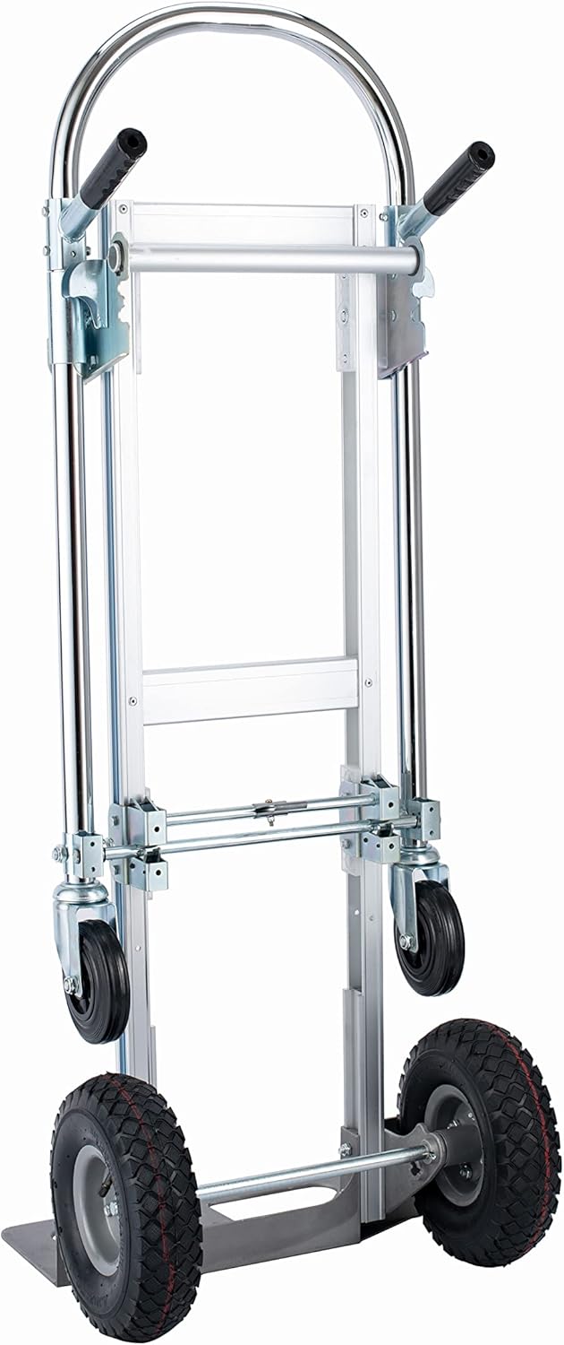 2 in 1 Aluminum Hand Truck Dolly 770lbs Weight Capacity Convertible Hand Truck Utility Cart (2 in 1)