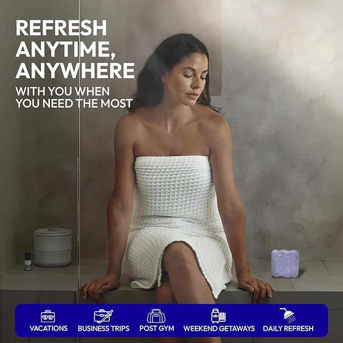 FOMIN Aromatherapy Shower Steamers - 12 Count - Lavender Dream Bath Bombs with Essential Oils for Stress Relief & Relaxation - Self Care, Spa Gifts for Women and Men - Shower Aroma for Body Wellness