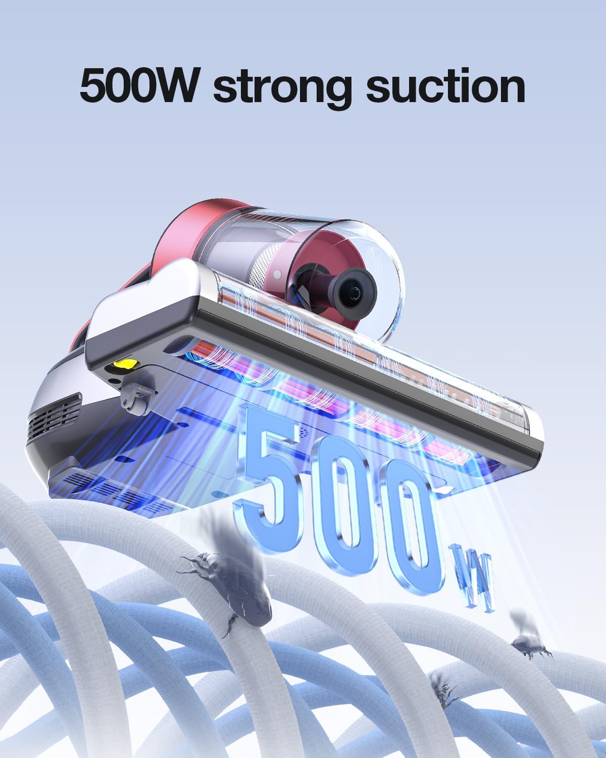 Jimmy Mattress Vacuum Cleaner, Bed Vacuum Cleaner with UV-C Light & Ultrasonic, 15Kpa Suction 500W Powerful Handheld Vacuums for Dust & Pet Hair with HEPA (BX5 Pro, Corded)