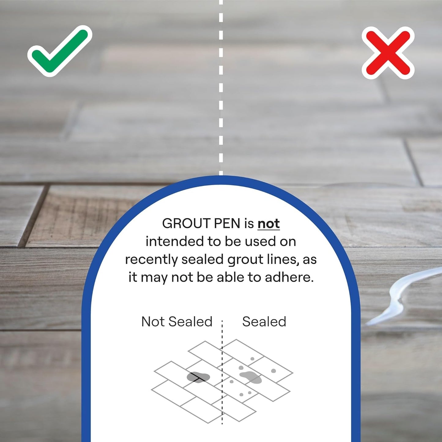 Grout Pen White Tile Grout Paint: Waterproof Grout Paint Pen, Whitener and Grout Sealer Marker for Cleaner Looking Grout Lines - White, Narrow 5mm Tip (7mL) - 3 Pack