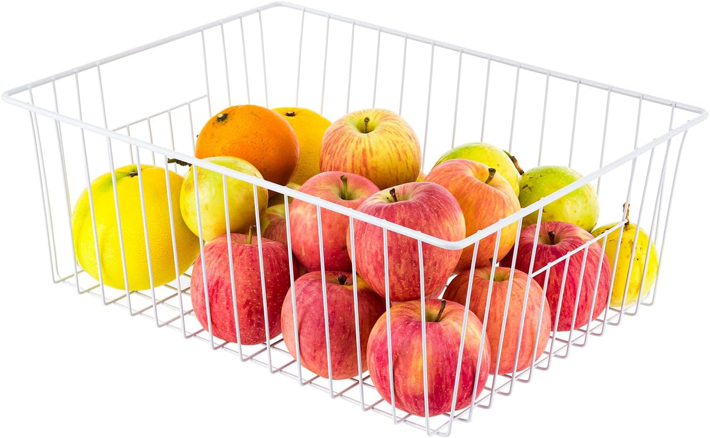 16inch Upright Freezer Organizer Baskets for 13-14,16-21 cu.ft Standup Freezer, Settle freezer chaos and reduce food waste effectively, Durable, Fully Use Space, Improve Air Circulate, White, 2pcs