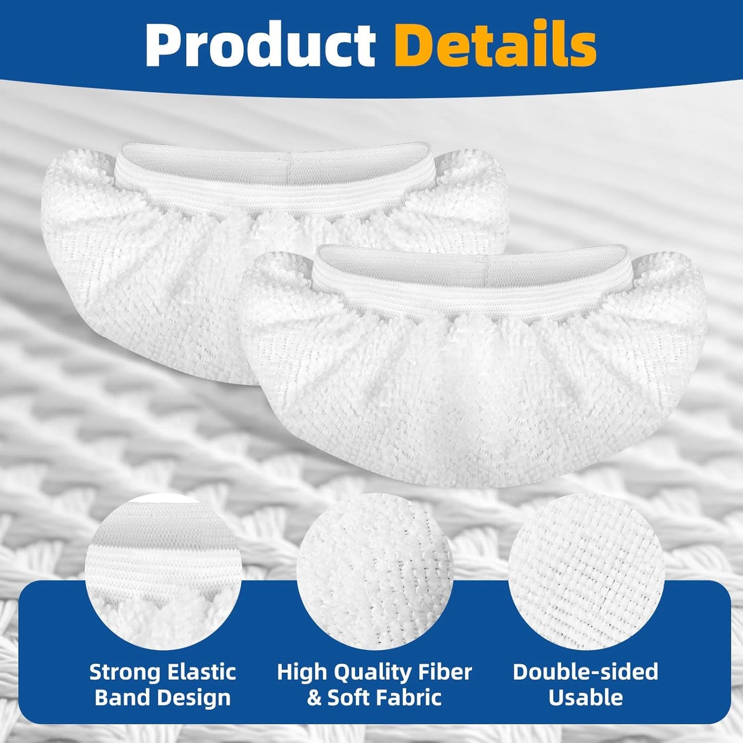 LOVECO 8 Pack Universal Microfiber Cloths for Handheld Steam Cleaner - Compatible with Bissell Steam Shot, PurSteam, Wagner Spraytech, etc - Reusable Washable Steam Cloth Accessories