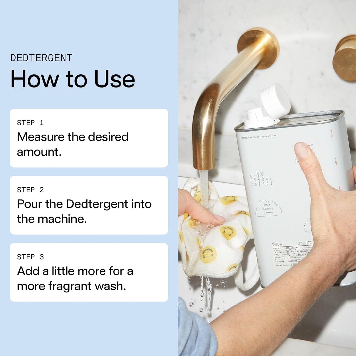 DedCool Liquid Laundry Dedtergent | Xtra Milk | Luxurious Fragrance Detergent | Removes Stains | Infused with Natural Essential Oils | Non-Toxic | 60 Washes | 32 fl oz