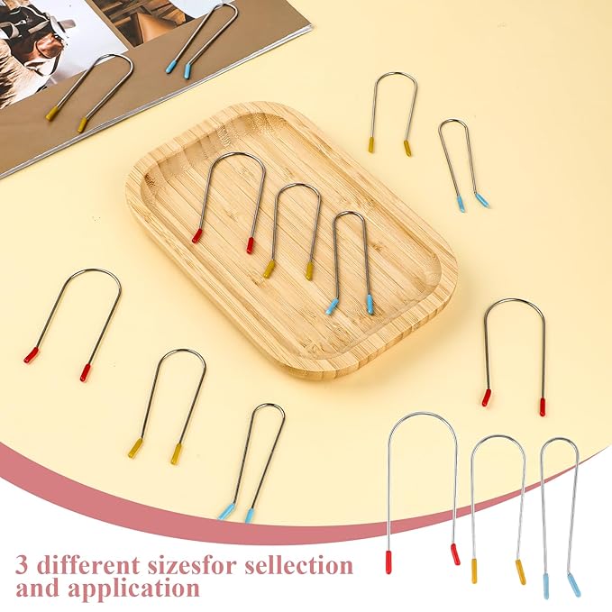 Jeffdad 20Pcs Hot Curler Clips Replacement Kit, 3 Sizes Hair Curler Clips Portable Travel Hot Roller Securing Pins for Suitable for 1¼”,1", ¾ " Inch Rollers