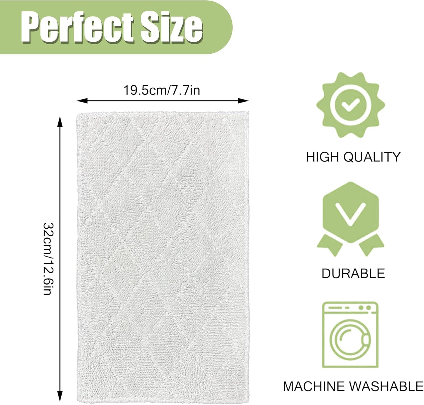 Light 'N' Easy Steam Mop Pads Replacement Reusable for S3601 S3101 S7326 7688ANB 7688ANW Floor Microfiber Cleaning Cloths (6 Pack)