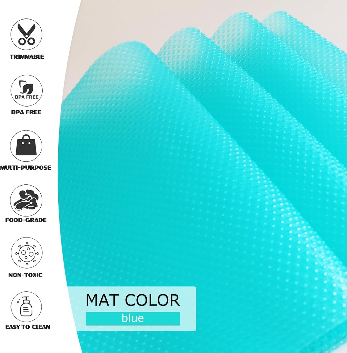 20Pcs Refrigerator Liners, Washable Fridge Liner Shelf Mats Refrigerator Pads for Cupboard Cabinet Drawer Home Kitchen Accessories Organization (Blue)