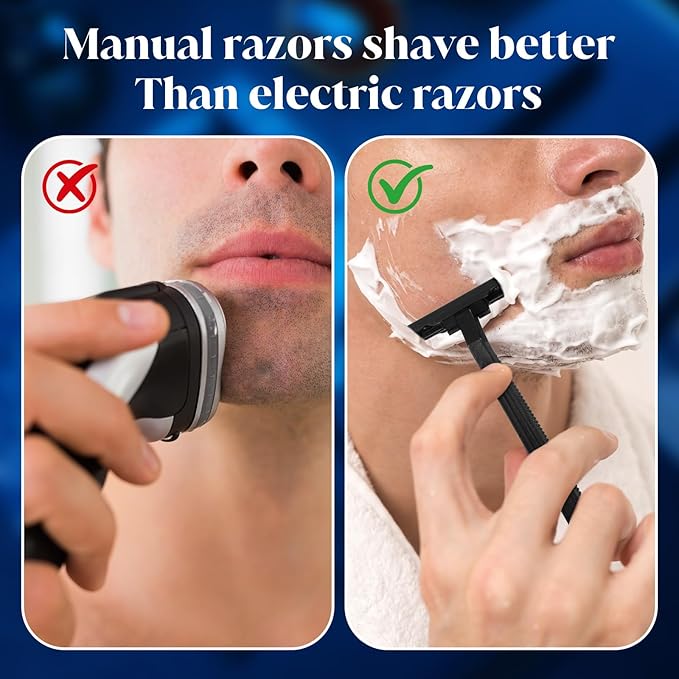 200Pcs Twin Blade Disposable Razors With Clear Safety Cap, Stainless Steel Disposable Razors, Men Bulk Plastic Shaver, Multipurpose Portable Manual Shaver for Bathing Hotel Travel