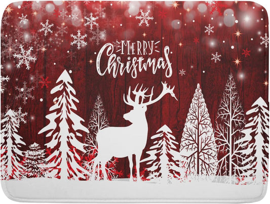 Christmas Dish Drying Mats for Kitchen Counter 16x18 Inch Merry Christmas Happy New Year Snowflake Microfiber Drying Mat Kitchen Accessories Fast Dry Dishes Pad Dish Rack Drainer Mat for Coffee Bar