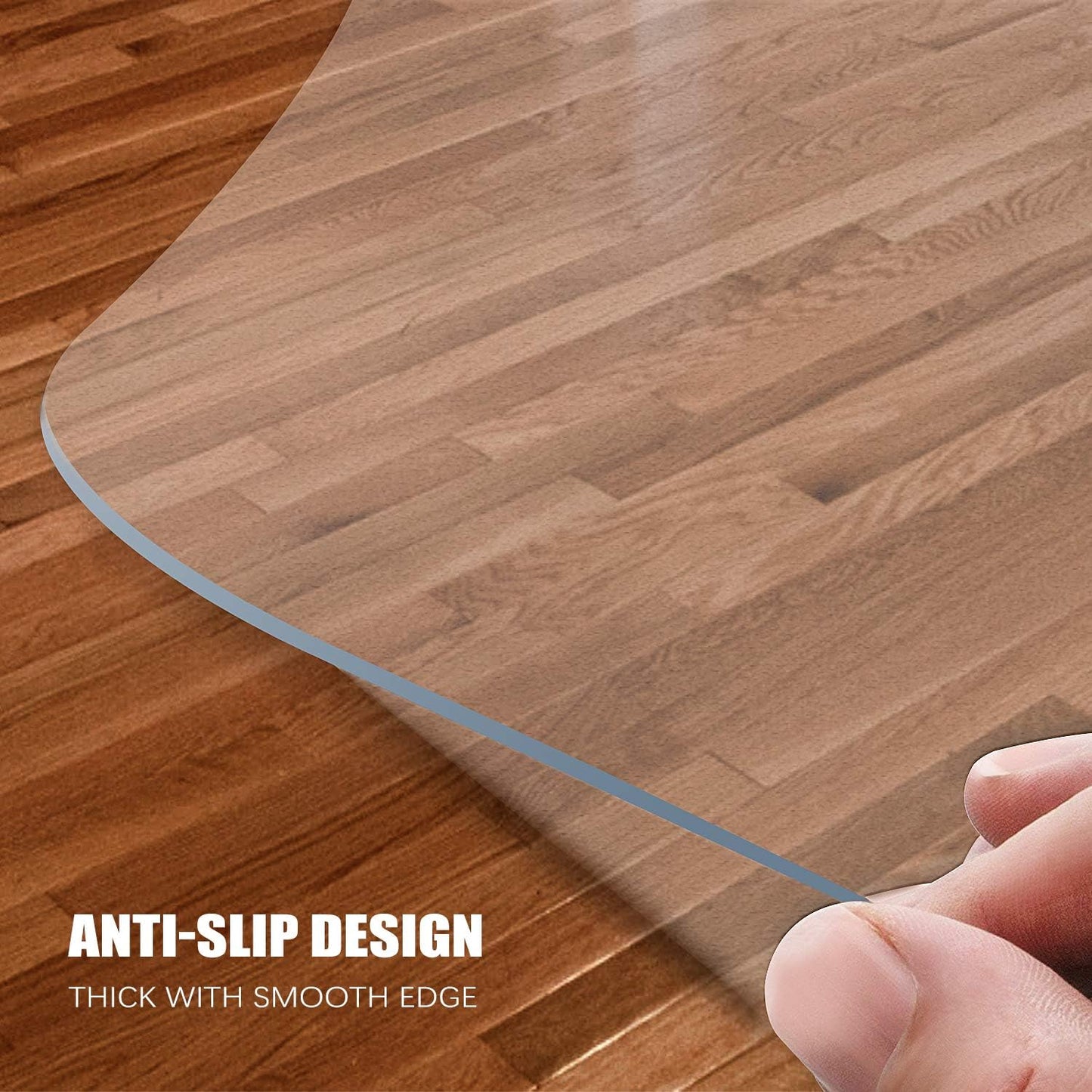 Kuyal Clear Chair Mat, Hard Floor Use, 6'×9' Transparent Office Home Floor Protector mat Chairmats (72" X 108" Rectangle)