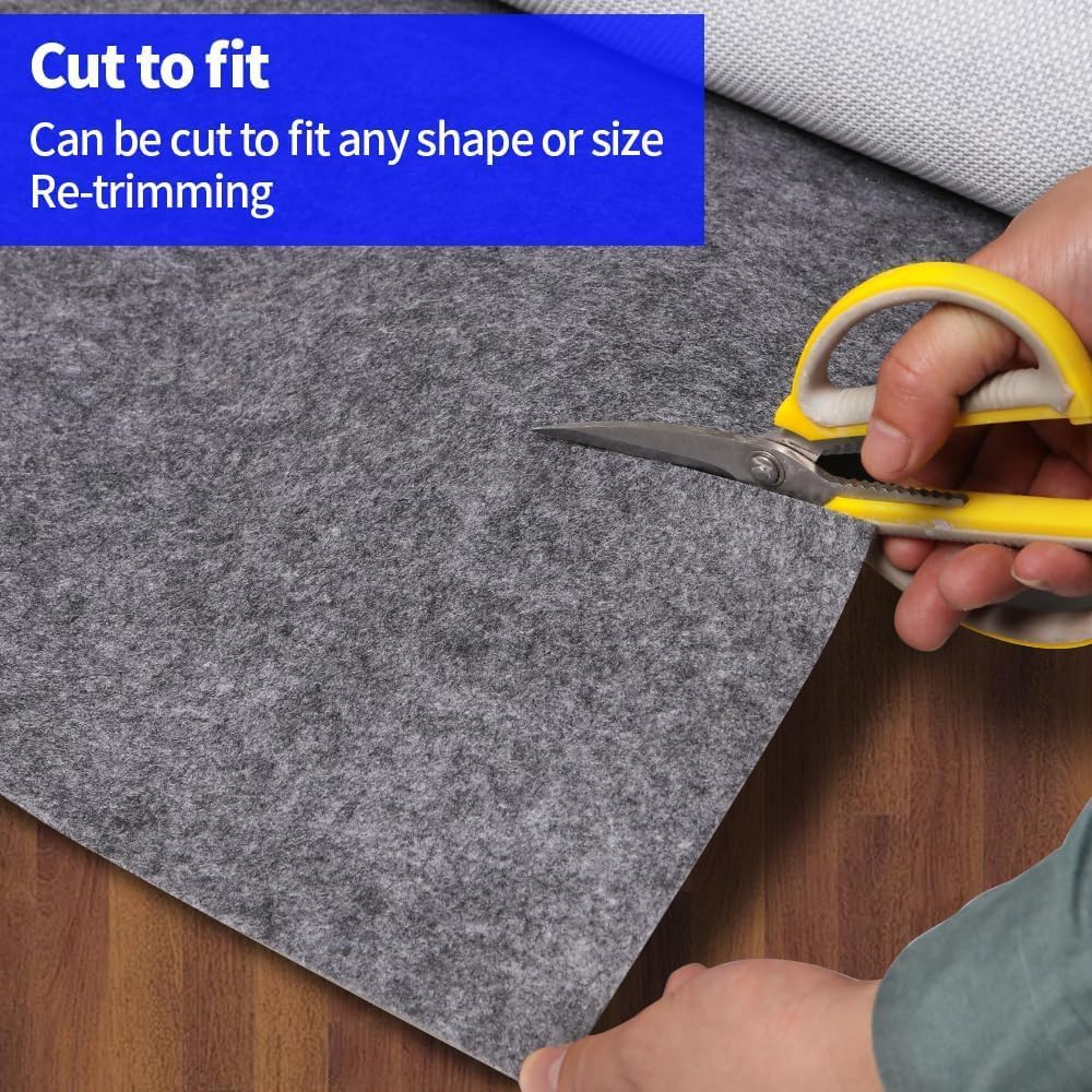 100% Waterproof Non-Slip Rug Pad 2x3 for Large Area Rugs Durable Felt Floor Protection pad for All Floors, Suitable for Cutting. Rug Pads Keep Rugs in Place and Provide Cushioning