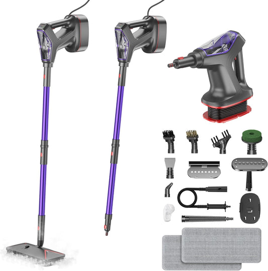Steam Mop for Floor Cleaning, Heavy Duty 29-in-1 Steam Cleaner for Home with Detachable Handheld Steamer, for Hardwood, Tile, Walls, Grout, Windows, Furniture and Decks