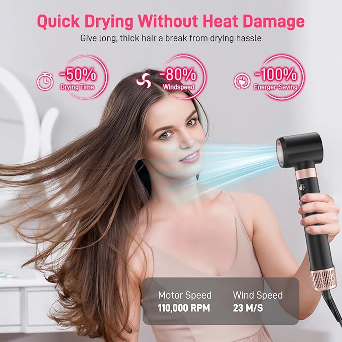Dual Voltage Hot Air Styler Wrap - 5 in 1 Hair Dryer Brush,Multi Hair Styler, with Fast Drying Blow Dryer, Styling, Straightening & Volumizing
