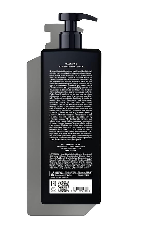 pH PURE HAIR Deep Moisture Conditioner - Intense Hydration for Dry, Damaged Hair - Deep Conditioning Treatment with Kokum Nut Butter & Rose Extract for Frizz-Free, Soft, Smooth Hair - 33.8 Oz
