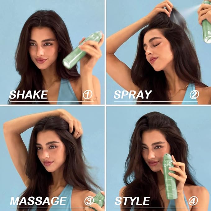 Instantly Fresh Dry Shampoo,No White Residue, Absorbs oils,Refreshing Volumizing Hair Dry Shampoo 6.08 FL.OZ*2,Apple Burst(2-pack)