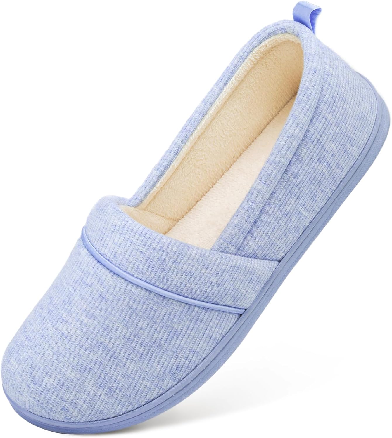HomeTop Women's Comfy Loafer Slippers Lightweight Memory Foam Non-slip Indoor House Shoes