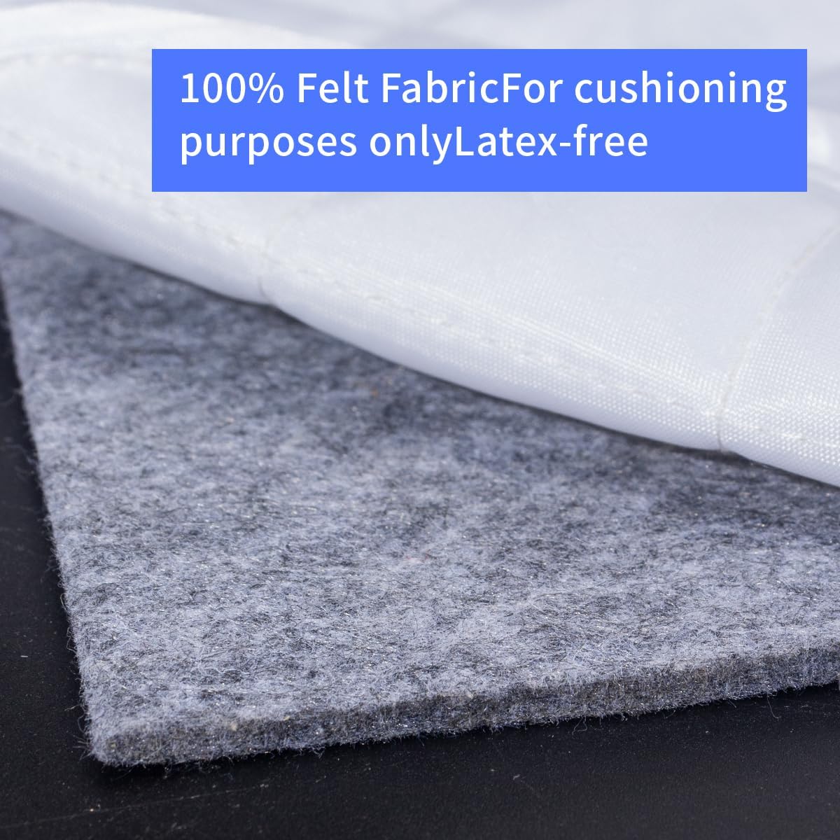 Extra Large Area Rug Pad, 9x12 Ft Cushioned Carpet Pad, Thick Felt Pad for All Floors, Keeps Rug in Place Soft