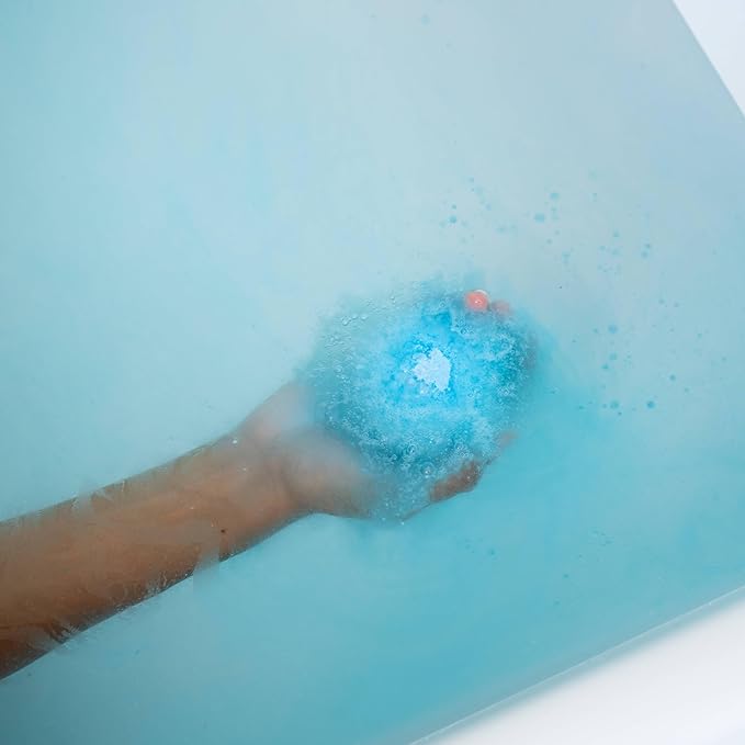 ANIHANA Bath Bomb with Coconut Oil, Paraben Free, Hand-Crafted Luxury Fizzers, Refreshing Blue Ocean Scent, 6.3 oz