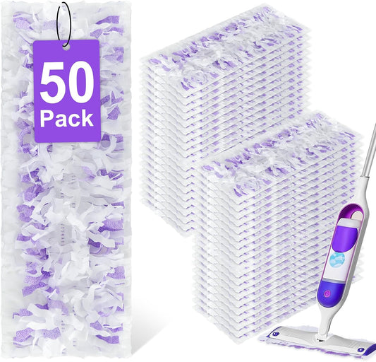 50 Count Disposable Power Mop Pads for Swiffer PowerMop, Unscented Power Mop Refills for Multi-Surface Floor Cleaning, Repalcement Mopping Pad Refill