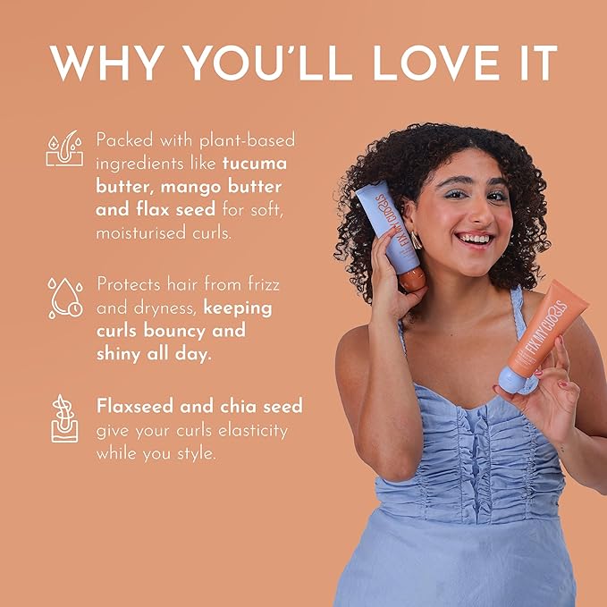 Fix My Curls Curl Quenching Moisture Styling Duo | For Curly, Wavy, Dry, Frizzy Hair| Curl Activator with Chia & Aloe Vera | Silicone Free| 3.5oz each
