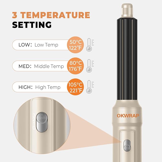 Blow Dryer Brush Set of 6, Air Curling Iron 3 Temperature Negative Ionic Hair Dryer Brush, Hot Air Brush Hair Styling Tools, 800W Volumize Straightener Round Brush Blow Dryer 100-120V