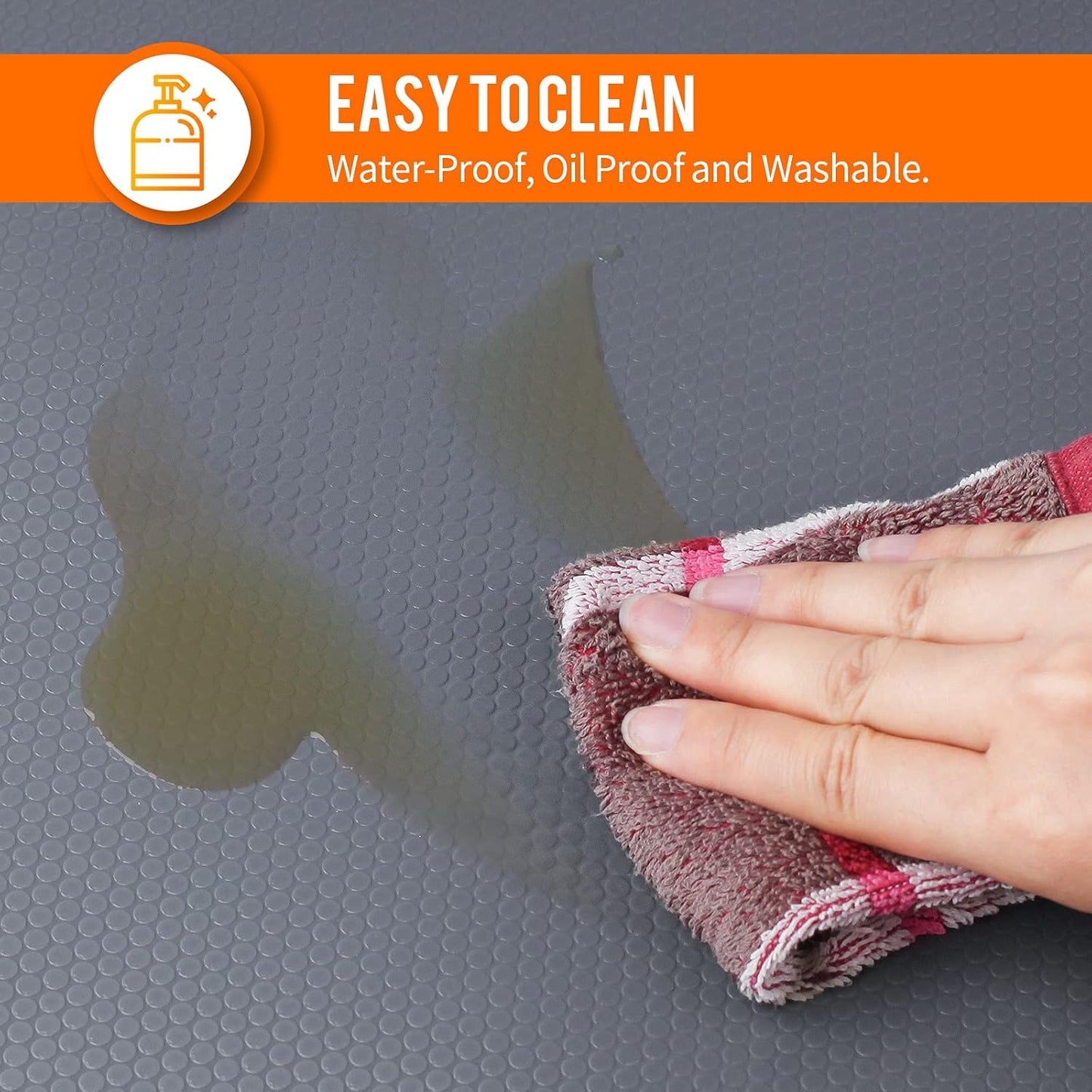 Shelf Liners for Kitchen Cabinet Waterproof Drawer Liner Non Adhesive EVA Material Cupboard Mat Refrigerator Mats Fridge Liner for Desks Gray Liner 23.6 x 236.2 Inches