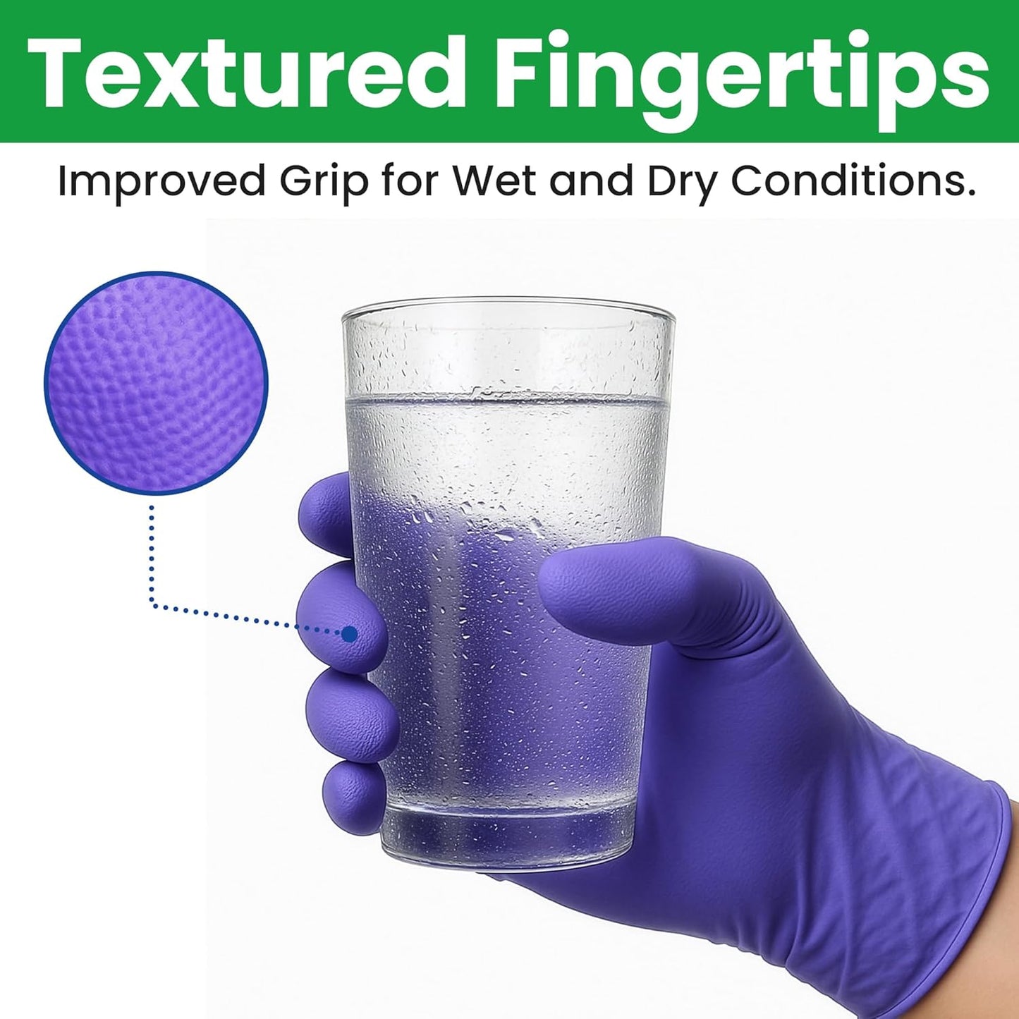 SafeWay Nitrile Disposable Gloves — Multi-Purpose Powder-Free, Non-Latex, Medical Use, and Textured Fingertips for Food Prep, Cleaning, Tattoo, Nursing, Lab, Examination, & More — (6000 pcs, X-Large)