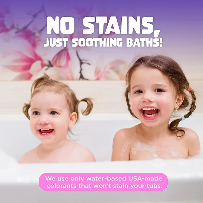 Unicorn Bath Bomb for Girls with Surprise Squishy Toys Inside by Two Sister - Large Bubble Bombs for Kids - Moisturizes Dry Sensitive Skin, Releases Color, Scent, Bubbles - Ideal Gift by Two Sisters