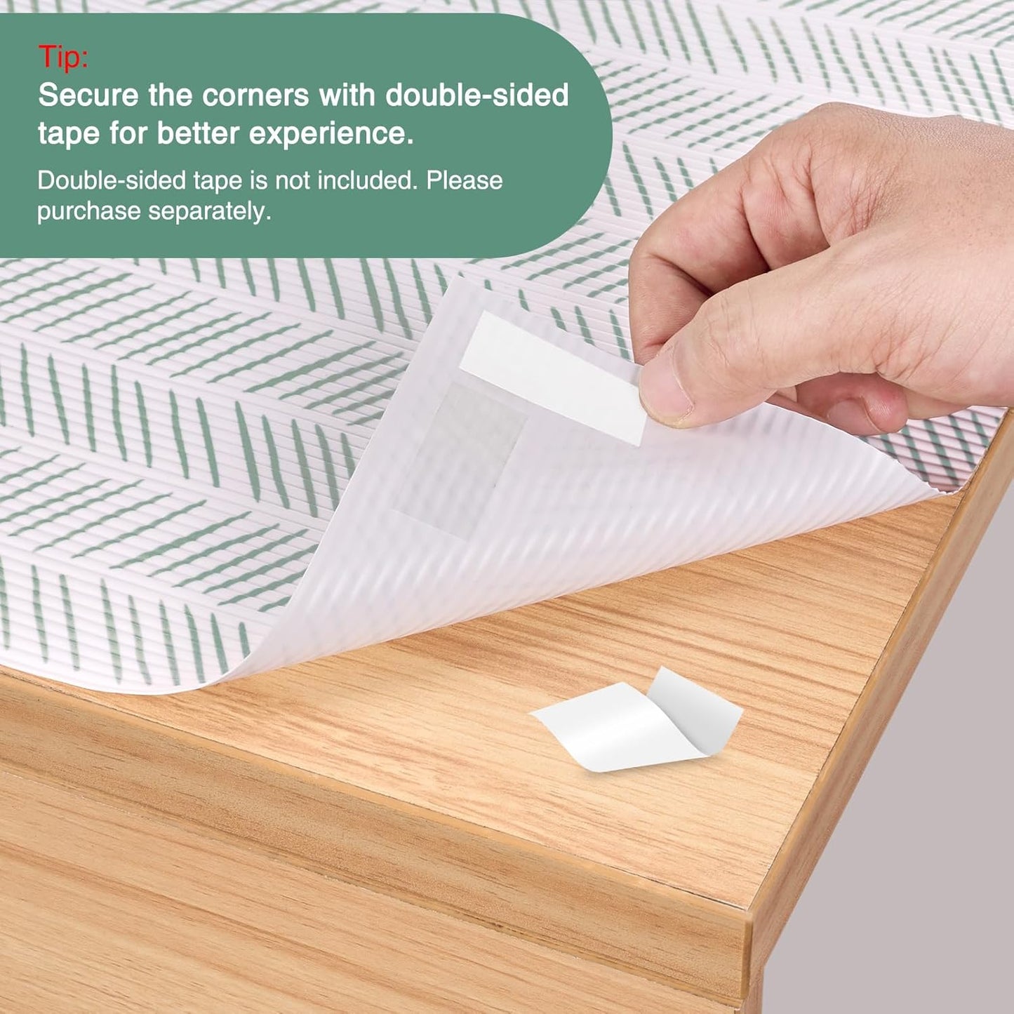 Glotoch Premium Non Slip Shelf Liner, Non-Adhesive Drawer Liner, Waterproof Shelf Liners for Kitchen Cabinets, Drawer, Fridge, Wire Shelving, Pantry-17.5" X30FT, Heavy Duty, White Herringbone