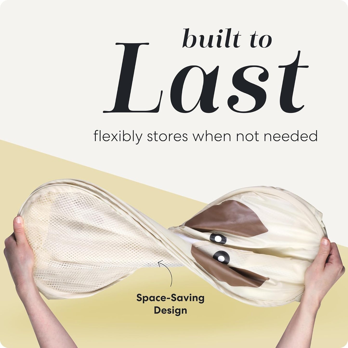 Handy Laundry Collapsible Mesh Pop-Up Hamper with Wide Opening and Side Pocket - Breathable, Sturdy, Foldable, Space-Saving Design (Puppy)