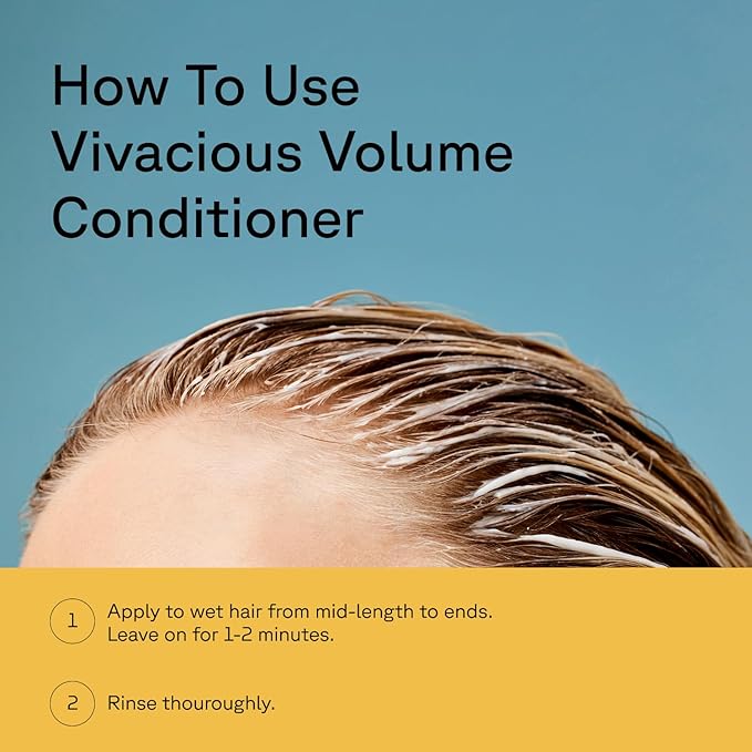 Acure Vivacious Volume Shampoo and Conditioner Set - Thickening & Volumizing Hair Care for Thick, Full Locks, Boost for Thin, Fine Hair, Sulfate Free, Paraben Free, Vegan - 8 fl oz (Pack of 2)