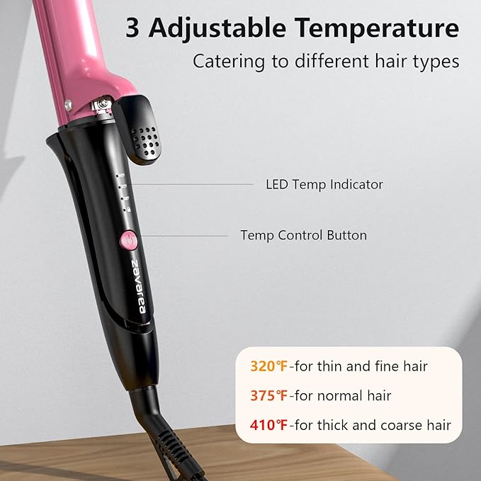 1 Inch Travel Curling Iron & Straightener: Dual Voltage Curling Iron, 2 in 1 for European Travel with 3 Temp Adjustments| Auto Shut-Off| Ceramic Coating