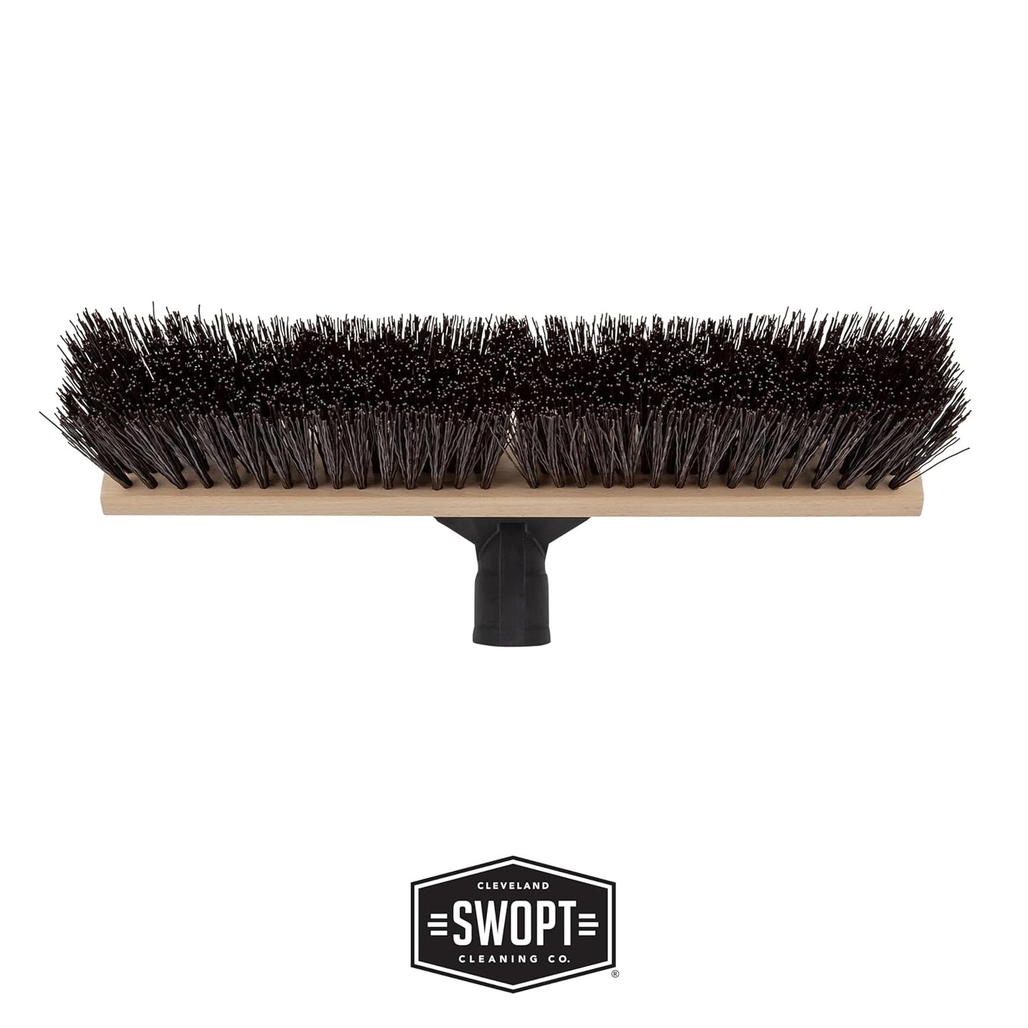 SWOPT 18" Premium Rough Surface Push Broom Head - Outdoor Broom for Driveways, Sidewalks, Patios - Interchangeable With All SWOPT Products for Efficient Cleaning & Storage