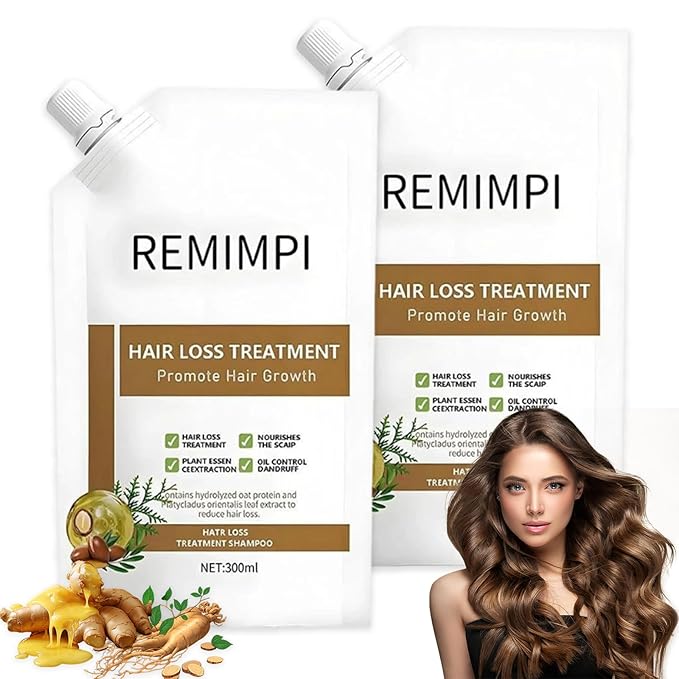 2 pcs Anti Hair Loss Shampoo,Anti-hair Fall Promote Hair Growth, Rich in Various Plant Extracts Shampoo,For All Hair Types,10.55fl oz (2pcs)