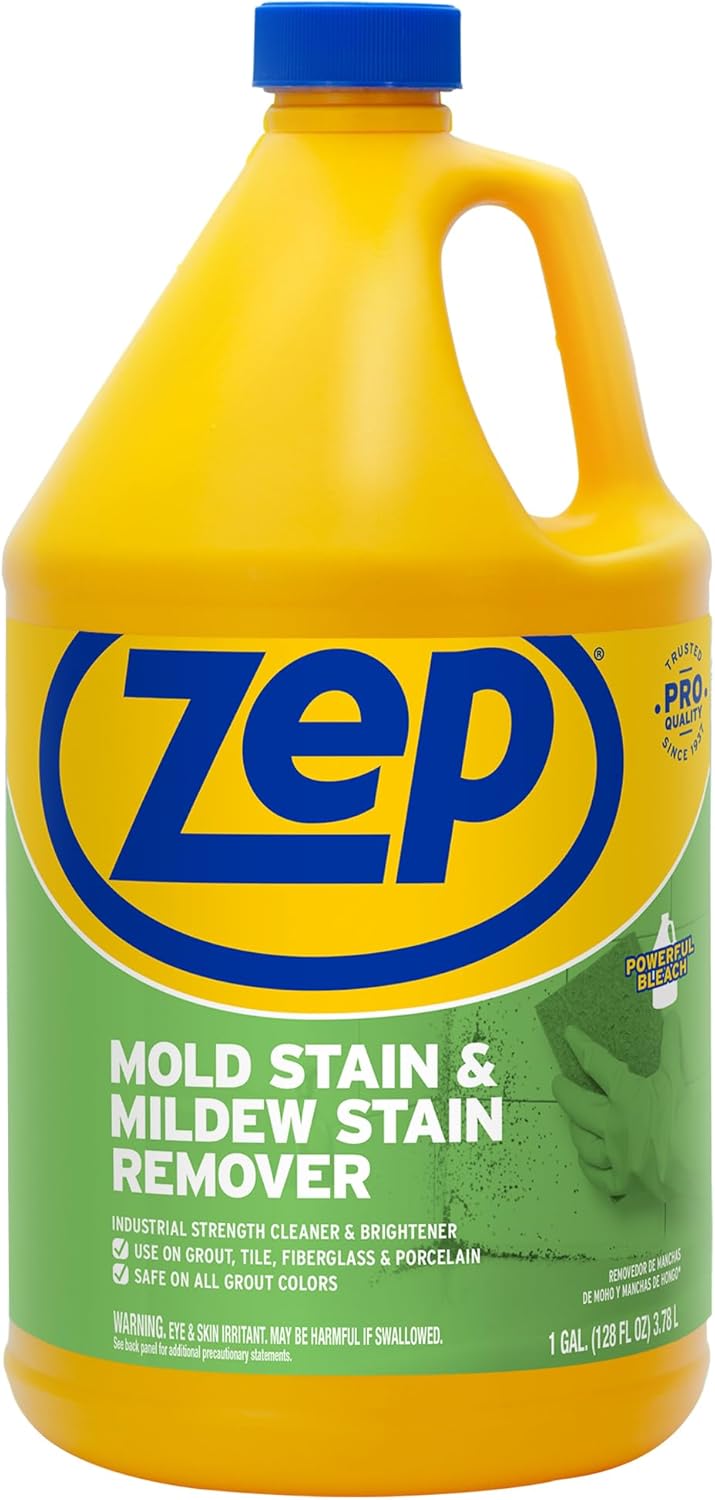 Zep Mold Stain and Mildew Stain Remover 1 Gallon (Case of 2) ZUMILDEW128 - Professional Strength No Scrub Formula